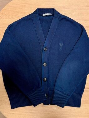 Ami de Cœur Cardigan – Size Men's L – Navy Blue
